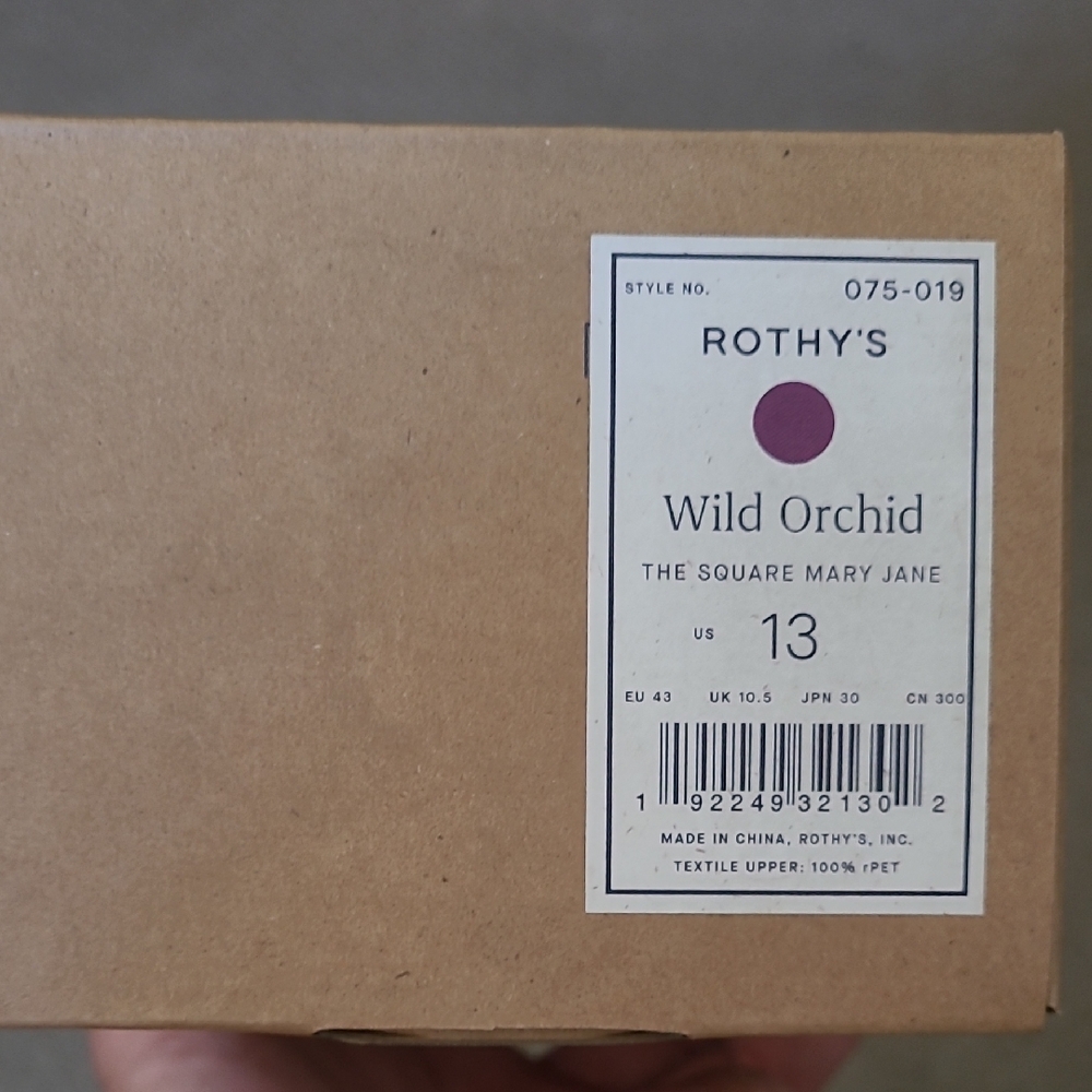 Rothys Wild Orchid Square Mary Jane In Women Size 13